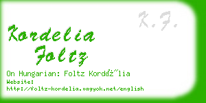 kordelia foltz business card